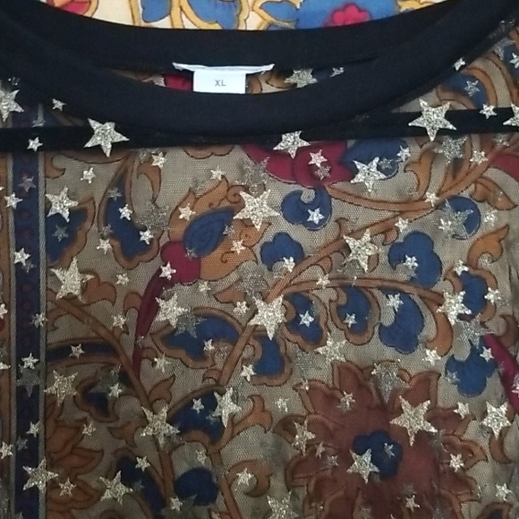 Sheer Star Ringer Tee - Picture 2 of 3